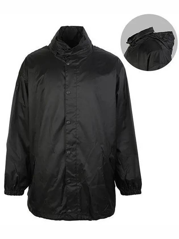 Luxury Balenciaga Trending 2025 Language Logo Raincoat Black