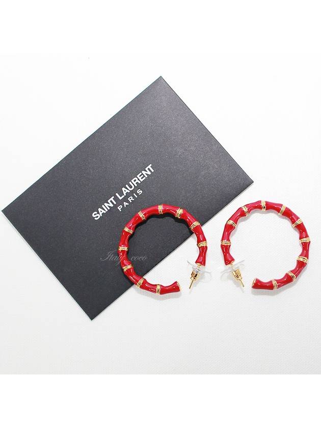 Luxury Saint Laurent Trending 2025 Round Earrings Red