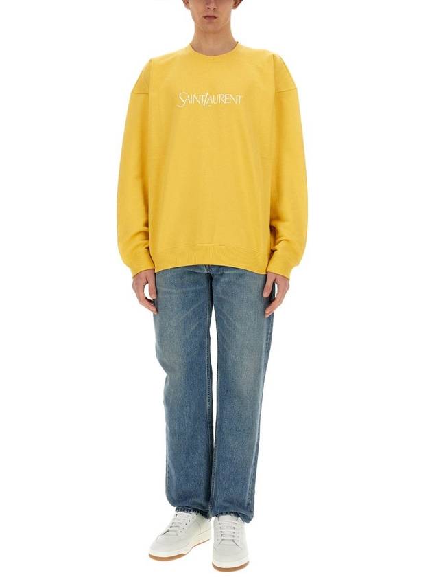 Luxury Saint Laurent Trending 2025 Cotton Straight Leg Jeans Blue