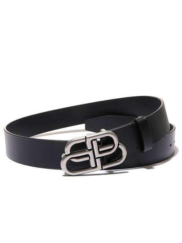 Luxury Balenciaga Trending 2025 Men's BB Buckle Large Belt Black