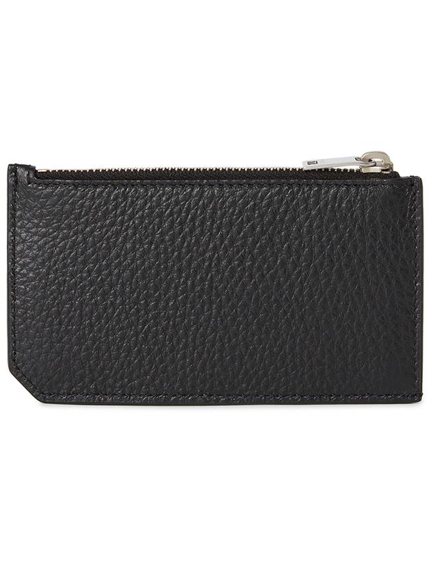 Luxury Saint Laurent Trending 2025 Paris Fragment Zippered Leather Card Wallet Black