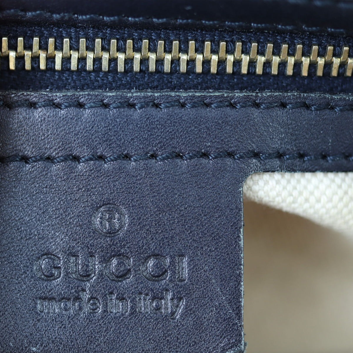 Gucci Blue Vintage Web Original GG Boston Bag Medium