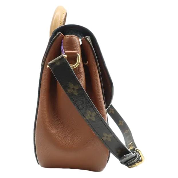 LOUIS VUITTON Eden Monogram Canvas Satchel Shoulder Bag Brown