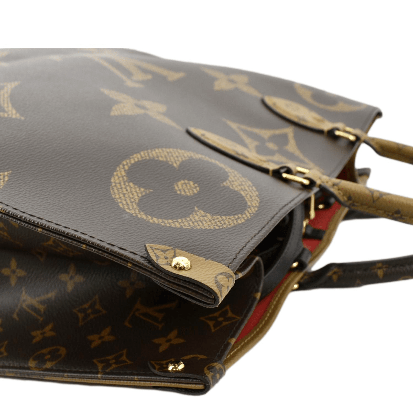 LOUIS VUITTON Onthego GM Giant Monogram Canvas Tote Shoulder Bag Brown