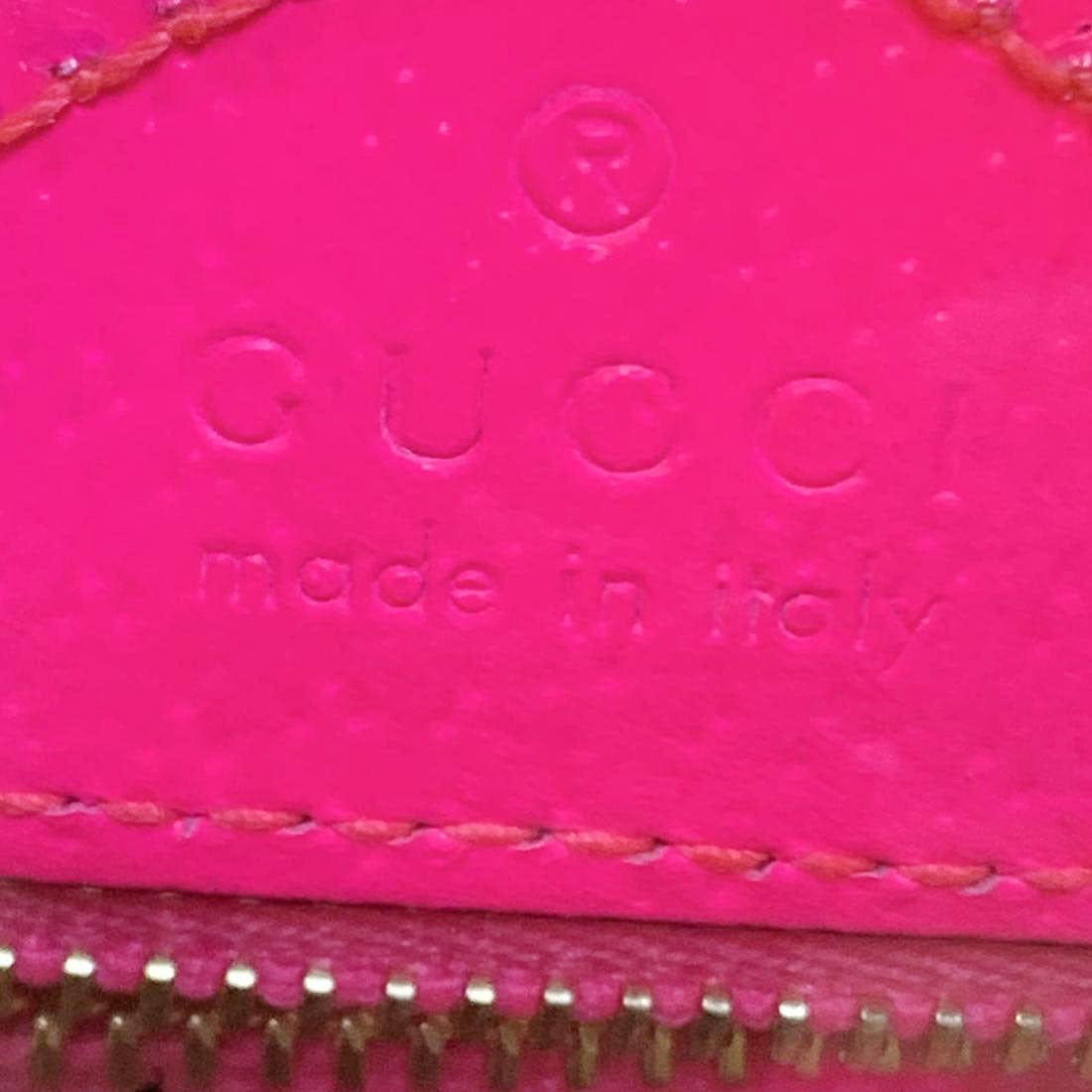 GUCCI Ophidia Mini GG Web PVC Shoulder Bag Fluorescent Fuchsia 517350