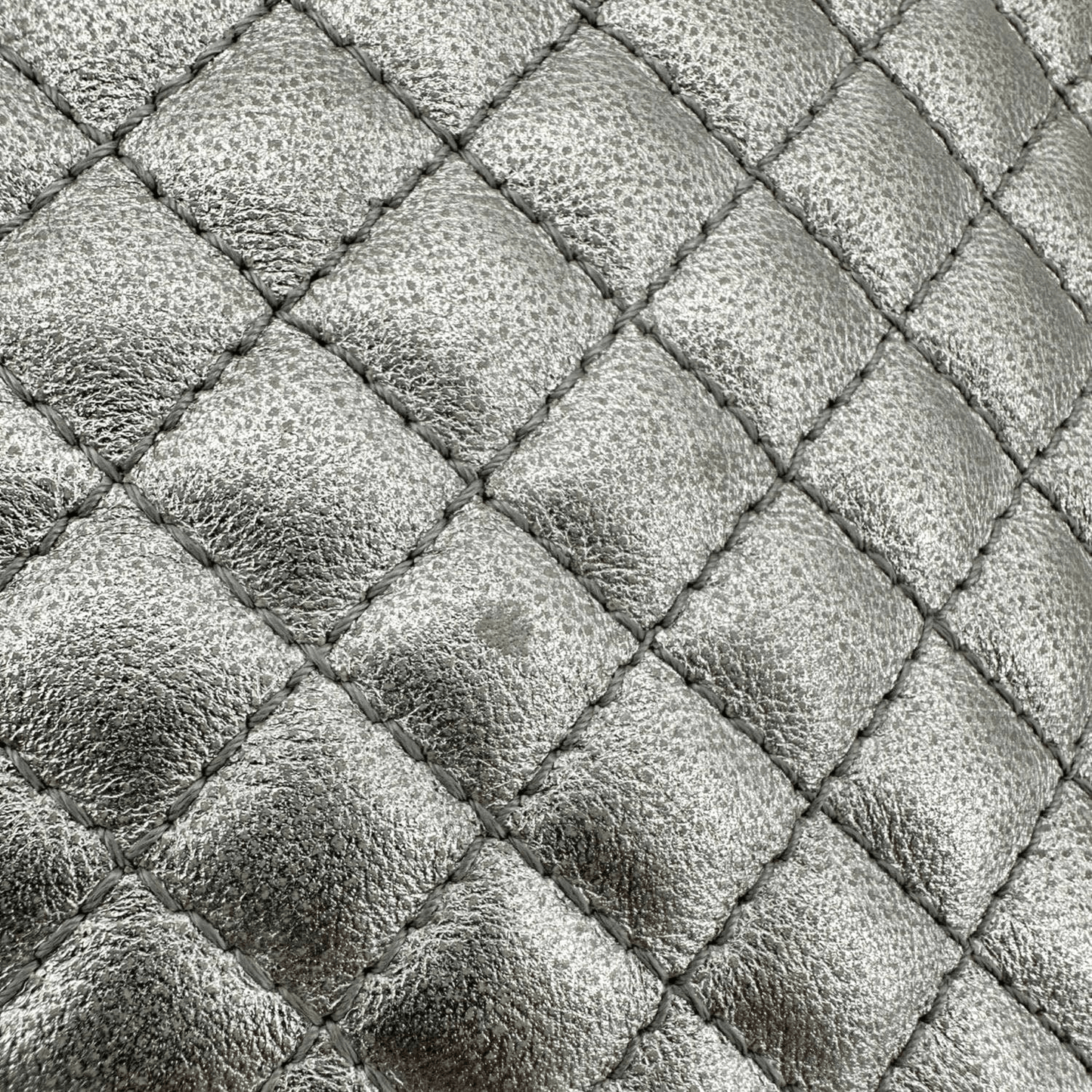 GUCCI GG Small Quilted Leather Shoulder Bag Metallic Silver 541051