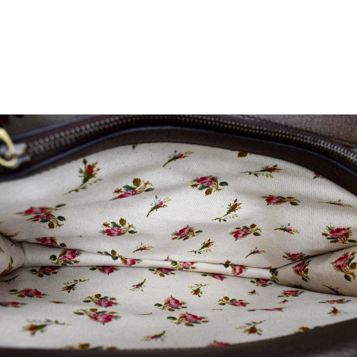 GUCCI Dionysus Medium Floral Embroidered Leather Shoulder Bag Dark Brown 403348