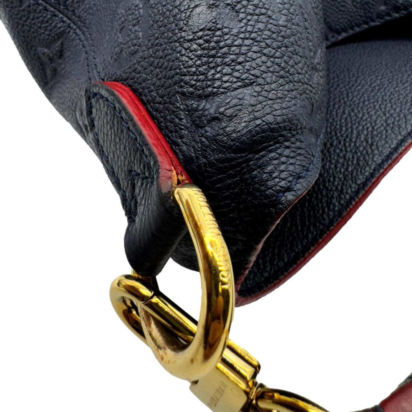 LOUIS VUITTON Melie Empreinte Leather Hobo Shoulder Bag Marine Rouge
