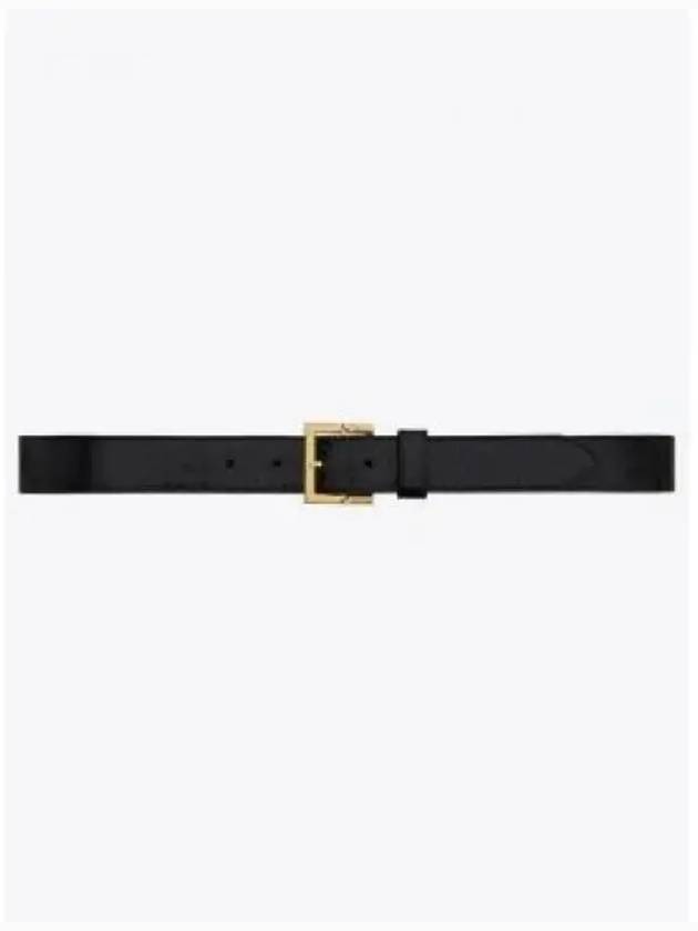 Luxury Saint Laurent Trending 2025 Snake Leather Belt Black