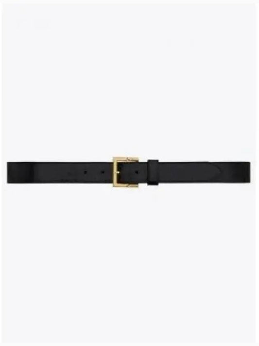 Luxury Saint Laurent Trending 2025 Snake Leather Belt Black