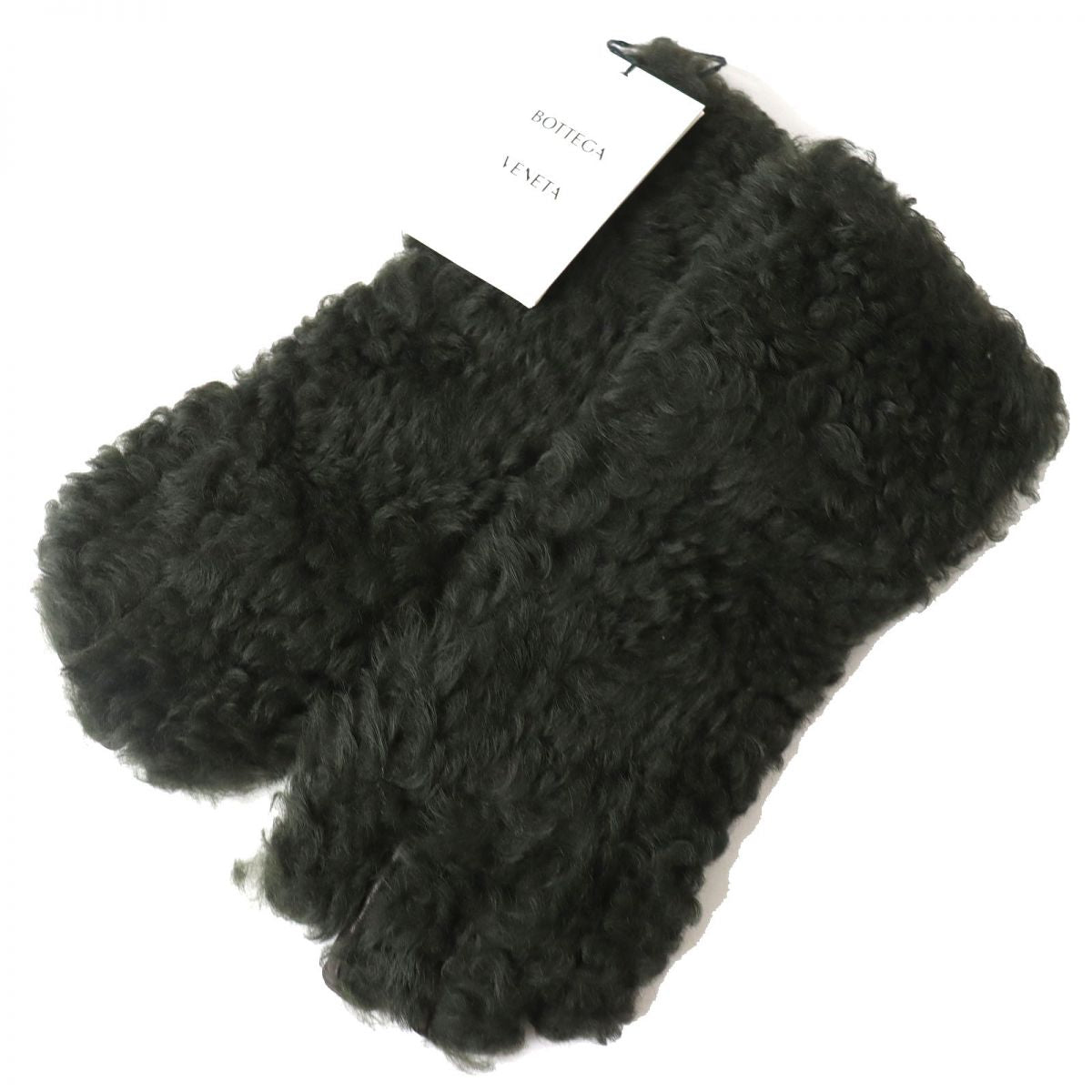 BOTTEGAVENETA gloves Main: 100% lamb fur, Main: 100% lamb leather, Lining: 100% cashmere Khaki x Dark Brown Women