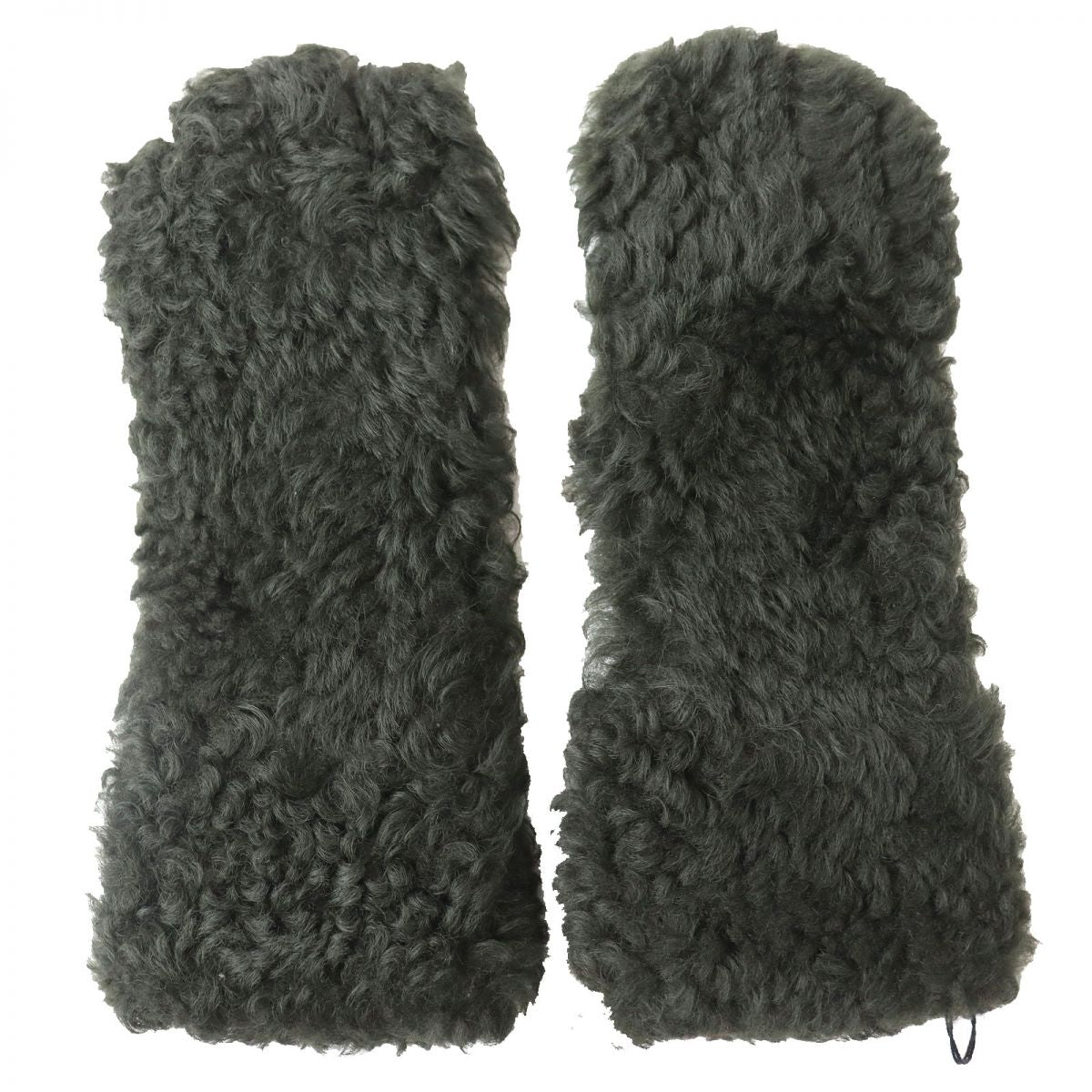 BOTTEGAVENETA gloves Main: 100% lamb fur, Main: 100% lamb leather, Lining: 100% cashmere Khaki x Dark Brown Women