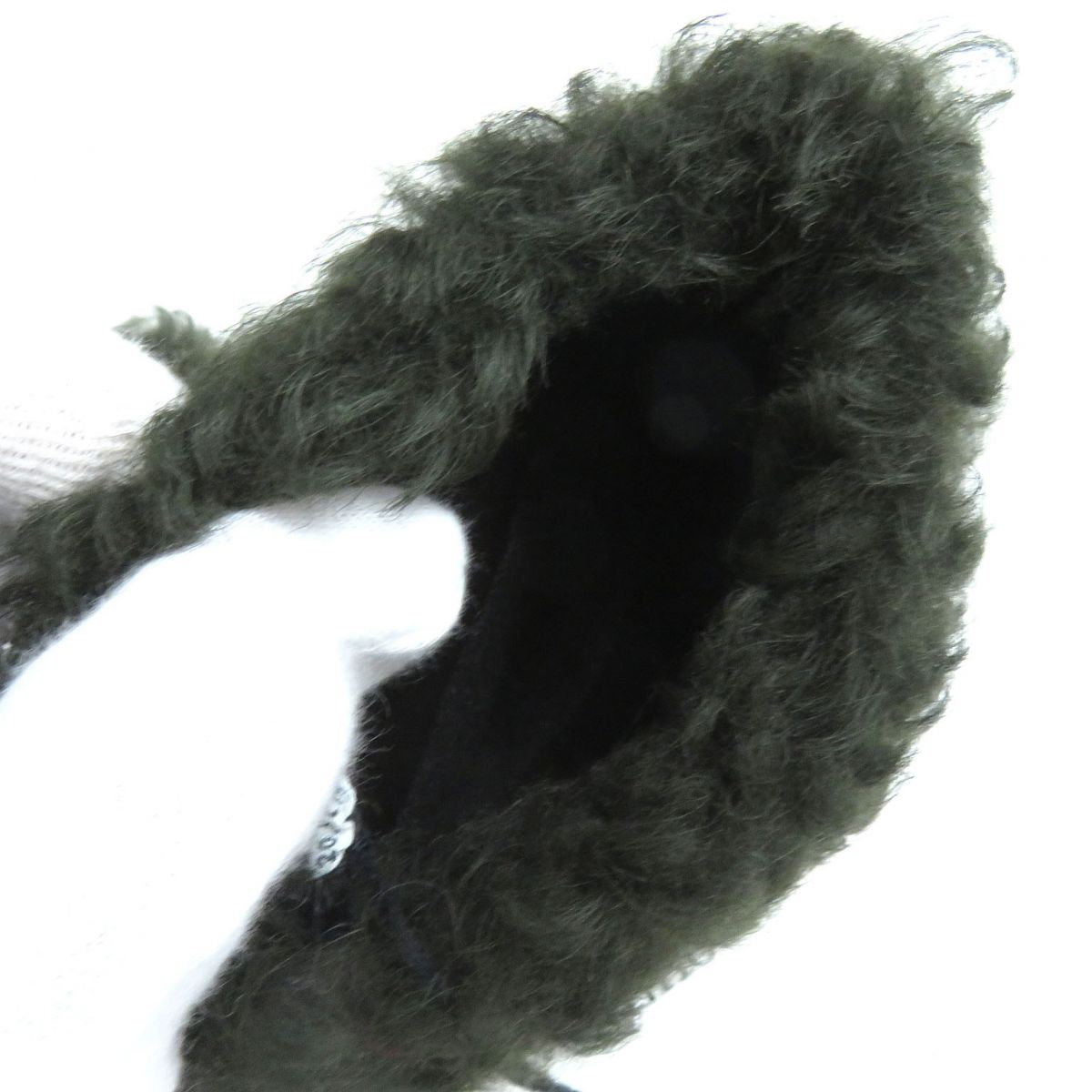 BOTTEGAVENETA gloves Main: 100% lamb fur, Main: 100% lamb leather, Lining: 100% cashmere Khaki x Dark Brown Women