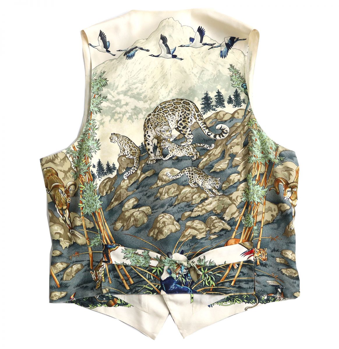 HERMES Vest Main: 100% silk multicolor mens 48