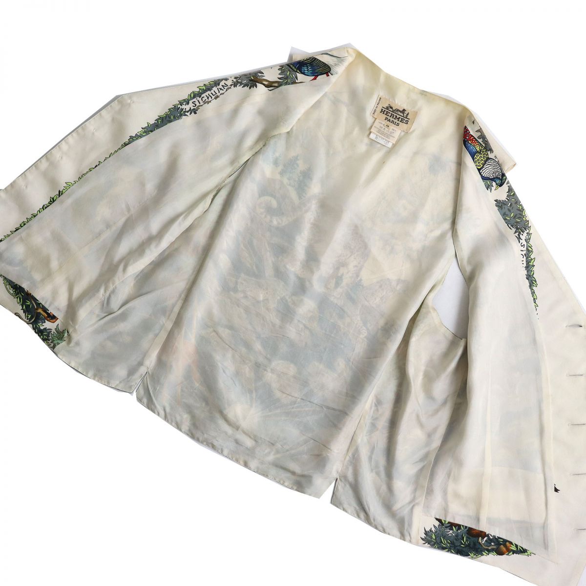 HERMES Vest Main: 100% silk multicolor mens 48