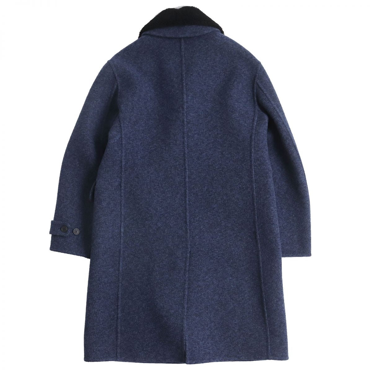 BURBERRY coat Outer: 100% wool, Part: 100% mouton, Lining: 100% cupra Navy mens 52