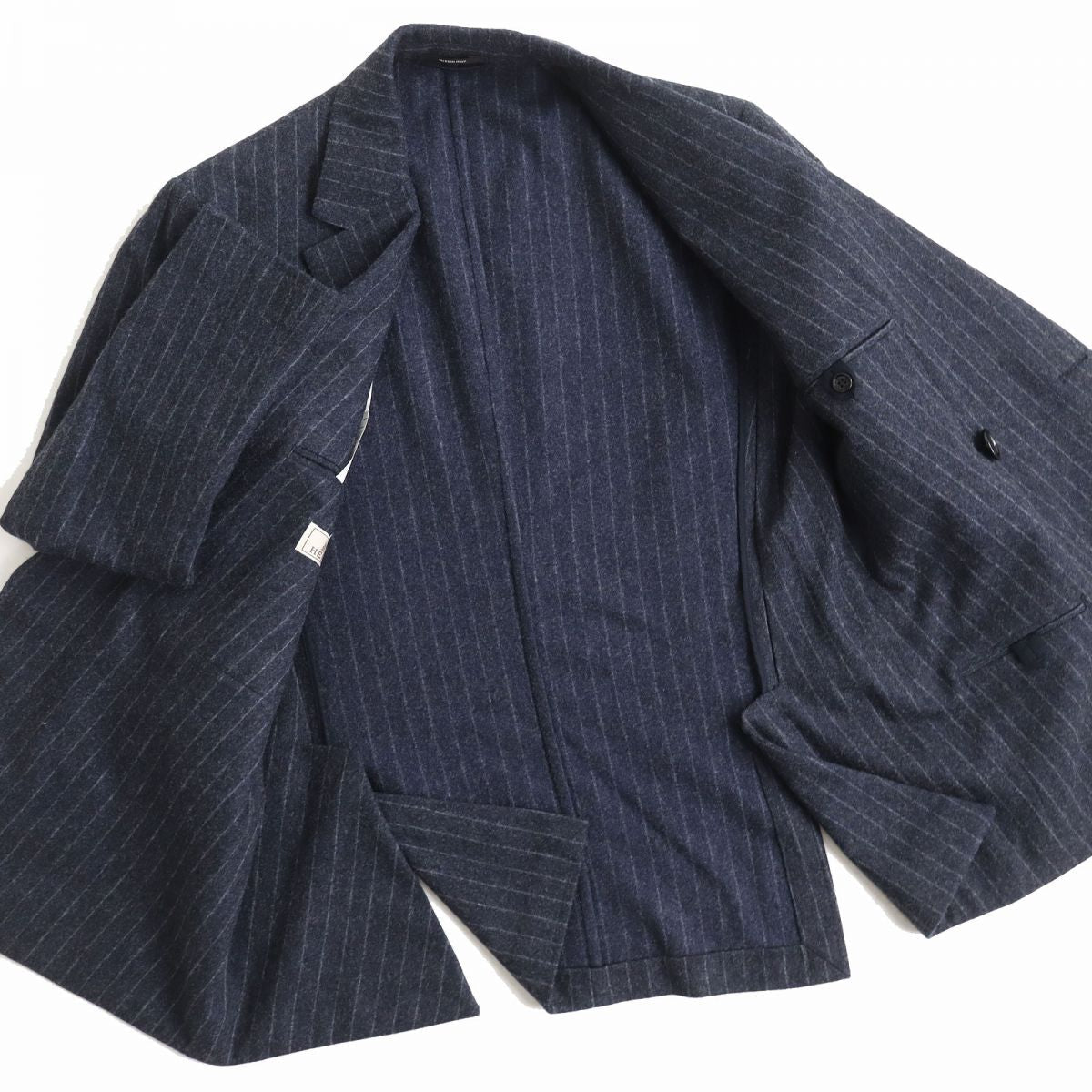 HERMES suit Outer: 100% wool, Lining: 100% cupra, Part: 100% cotton Navy mens
