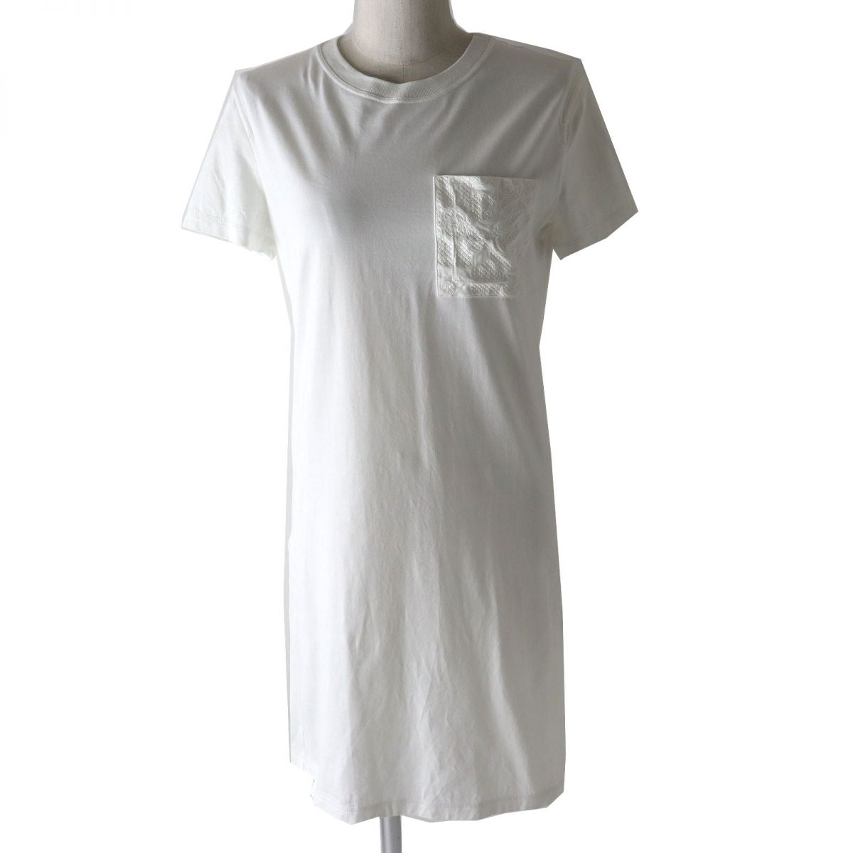 HERMES Tunic Main: 100% cotton, Part: 100% rayon white Women 34