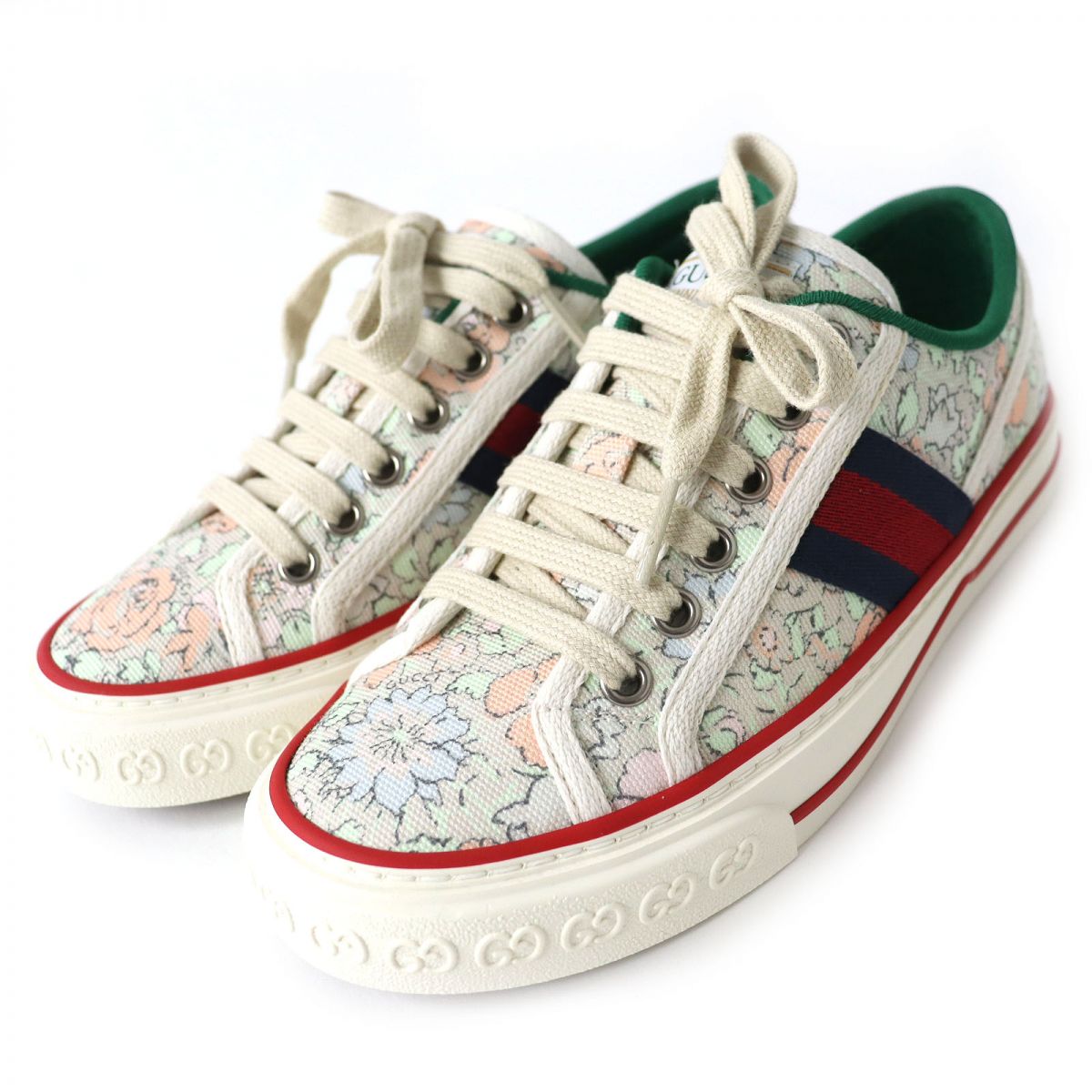 GUCCI sneakers canvas Ivoryx multicolor 34.5