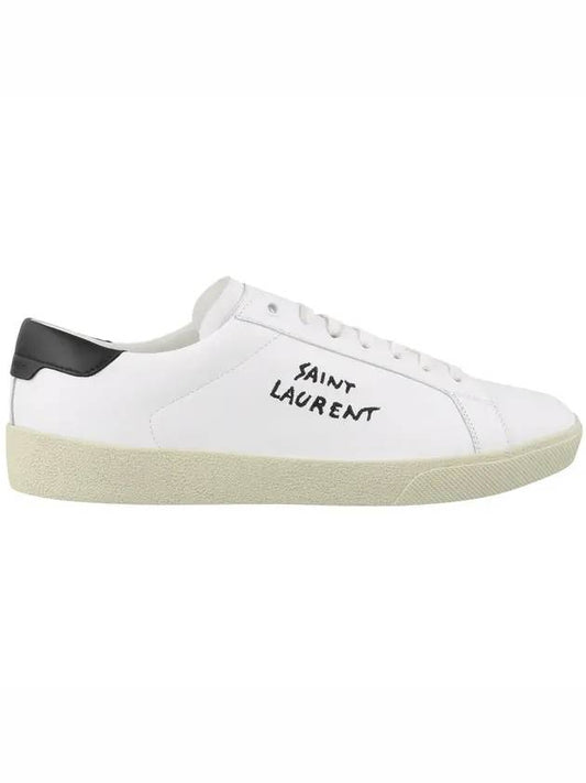 Luxury Saint Laurent Trending 2025 Court Classic Embroidered Low Top Sneakers White
