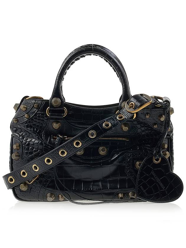 Luxury Balenciaga Trending 2025 Neo Cagole Medium Leather Tote Bag Black