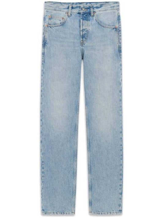 Luxury Saint Laurent Trending 2025 Loose Fit Denim Straight Pants Blue