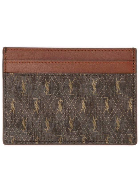 Luxury Saint Laurent Trending 2025 Monogram Card Wallet Brown
