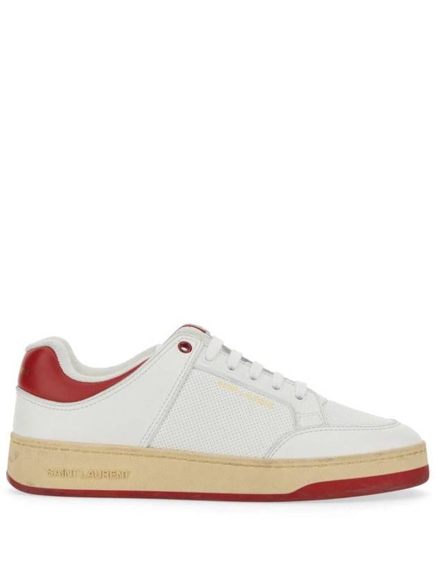 Luxury Saint Laurent Trending 2025 Logo Calf Leather Low Top Sneakers White