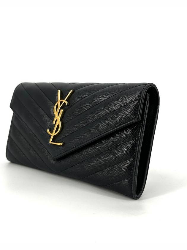 Luxury Saint Laurent Trending 2025 Grande Poudre Matelasse Envelope Flap Long Wallet 372264