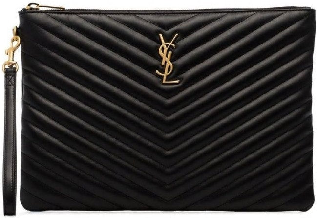 Luxury Saint Laurent Trending 2025 Women's Cassandre MatelassÃ© Pouch in Nero | 559193CWU01