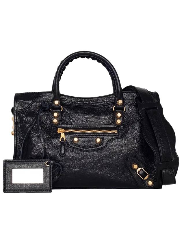 Luxury Balenciaga Trending 2025 Giant Motor City Small Shoulder Bag Black Gold