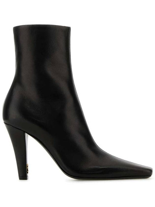 Luxury Saint Laurent Trending 2025 Jill Leather Ankle Boots Black