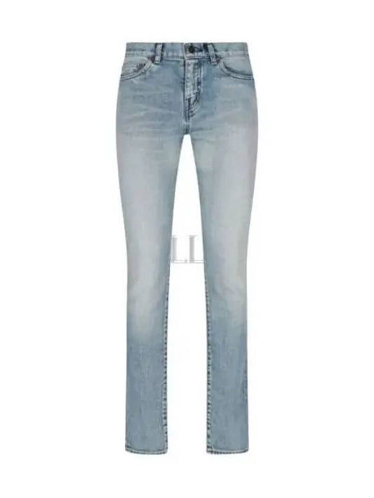 Luxury Saint Laurent Trending 2025 Slim Fit Straight Jeans Blue