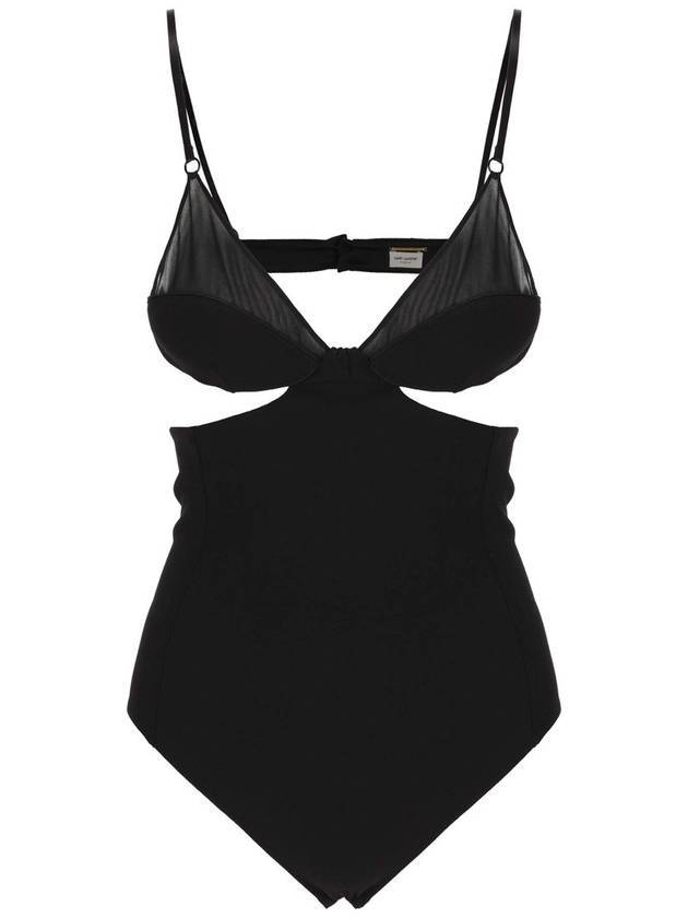Luxury Saint Laurent Trending 2025 Cut Out Body Suit Black
