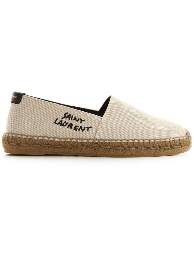 Luxury Saint Laurent Trending 2025 Women's Monogram Canvas Espadrilles Beige