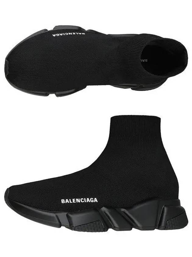 Luxury Balenciaga Trending 2025 Men's Speed Recycle Knit High-Top Sneakers Black