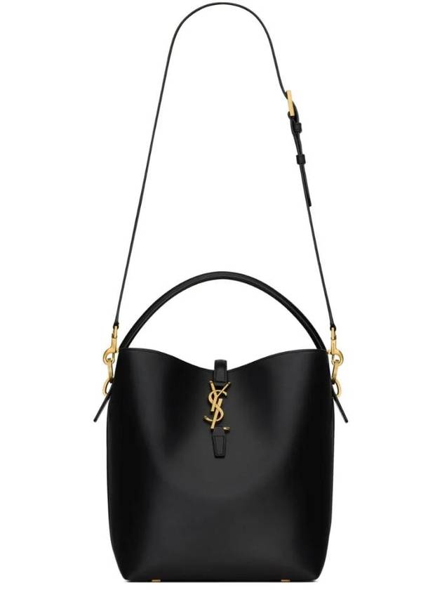 Luxury Saint Laurent Trending 2025 Le 37 Leather Bucket Bag Black