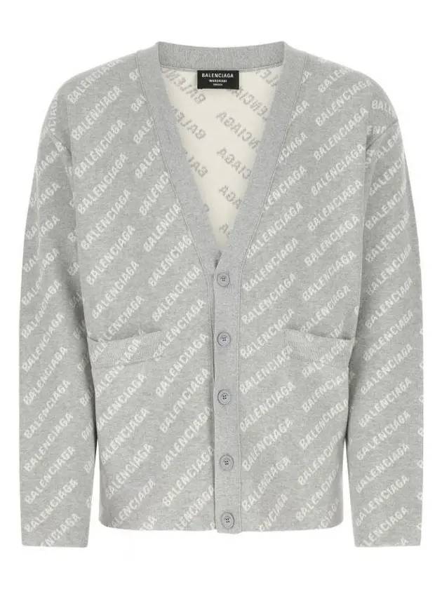 Luxury Balenciaga Trending 2025 All-Over Logo Cardigan Grey