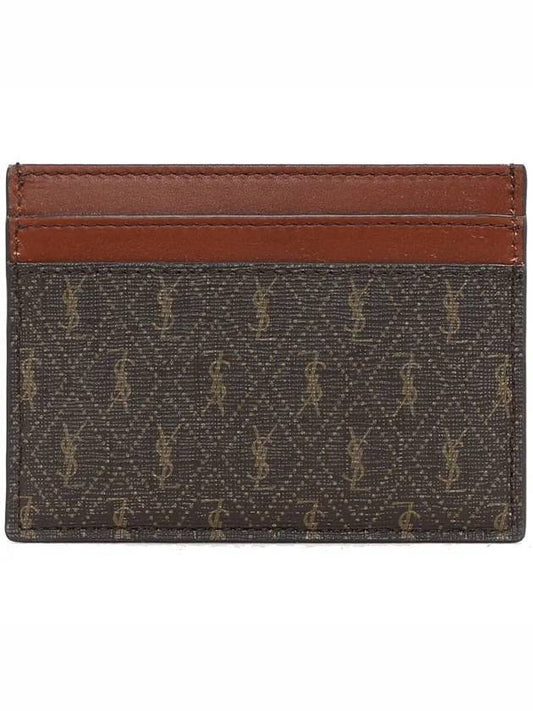 Luxury Saint Laurent Trending 2025 Monogram Card Wallet Brown
