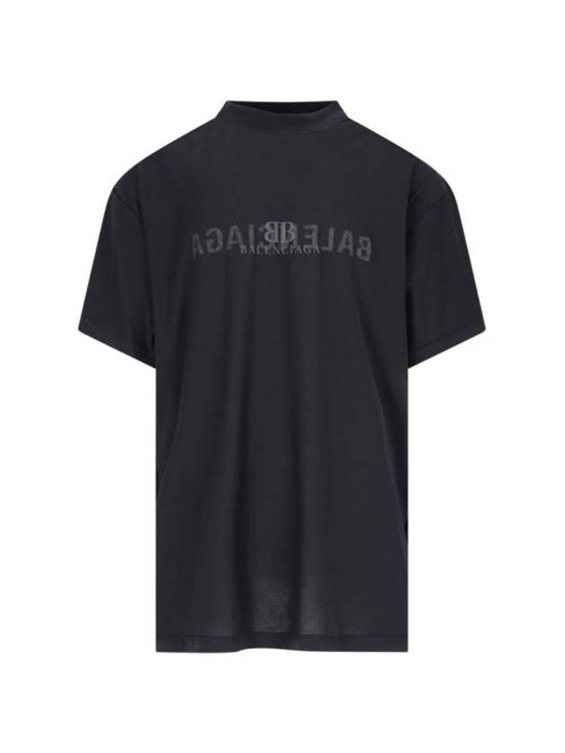 Luxury Balenciaga Trending 2025 Logo Print Short Sleeve T-Shirt Black
