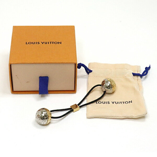 LOUIS VUITTON hair accessory M80266 metal Gold/Silver Black CHOUCHOU NANOGRAM PLANETE