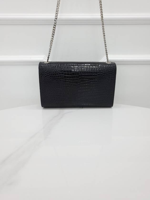 Luxury Saint Laurent Trending 2025 Crocodile Kate Medium Chain Tassel Bag
