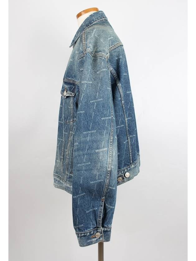 Luxury Balenciaga Trending 2025 Multi logo denim jacket 50