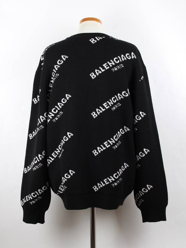 Luxury Balenciaga Trending 2025 Paris multi logo knit XL