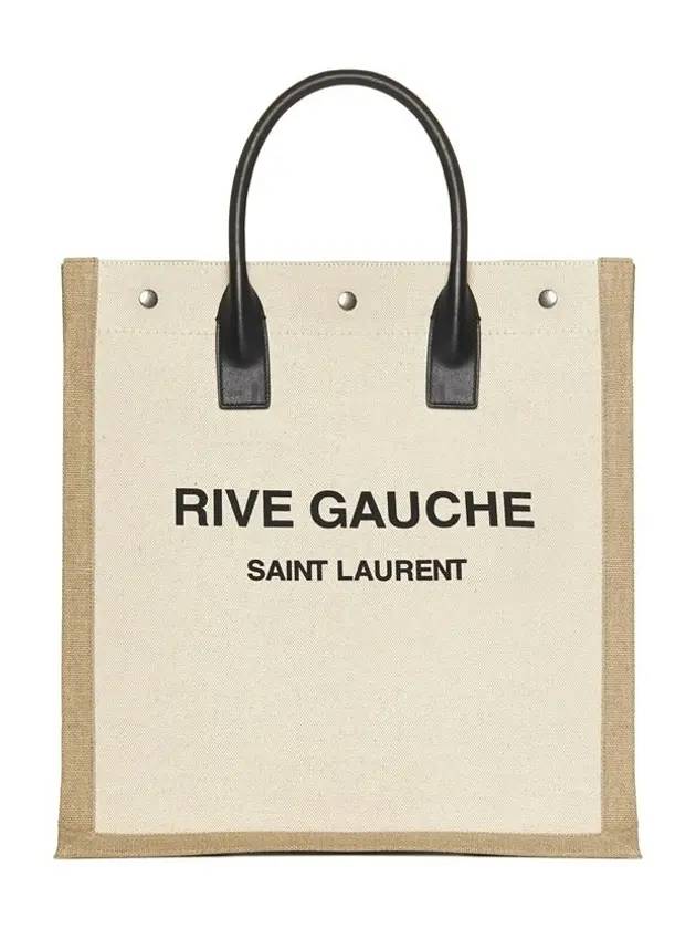 Luxury Saint Laurent Trending 2025 Rive Gauche Canvas Tote Bag Nude