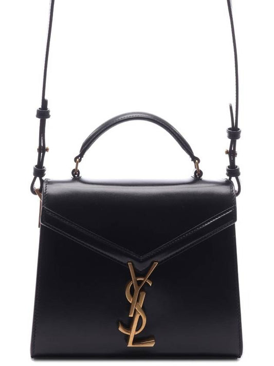 Luxury Saint Laurent Trending 2025 Box Cassandre Mini Top Leather Tote Bag Black