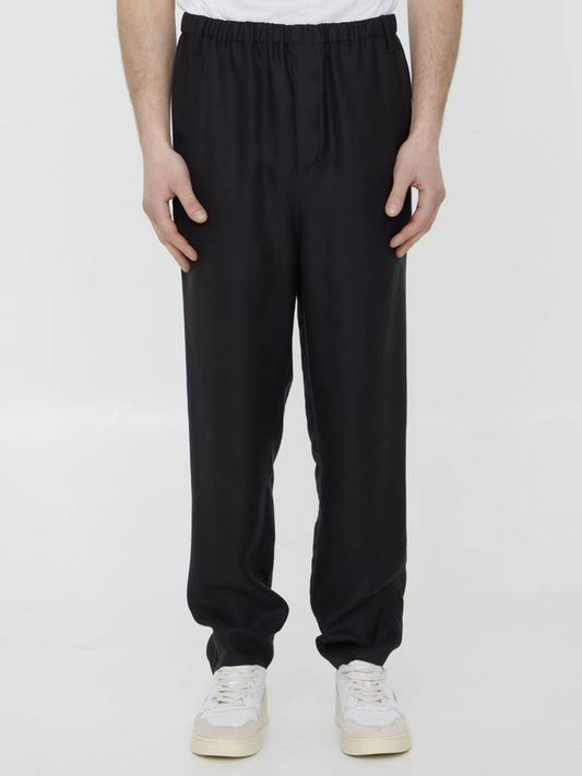 Luxury Saint Laurent Trending 2025 23 ss Viscose Trousers 717375Y1G681000 B0020169836