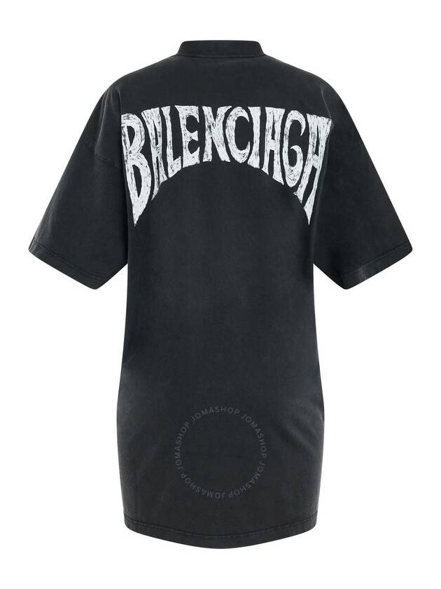 Luxury Balenciaga Trending 2025 Women's BLACK logo print t-shirt 739037 TPVU4 1569