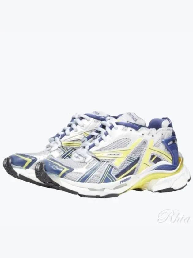 Luxury Balenciaga Trending 2025 Runner Low Top Sneakers White Blue Yellow