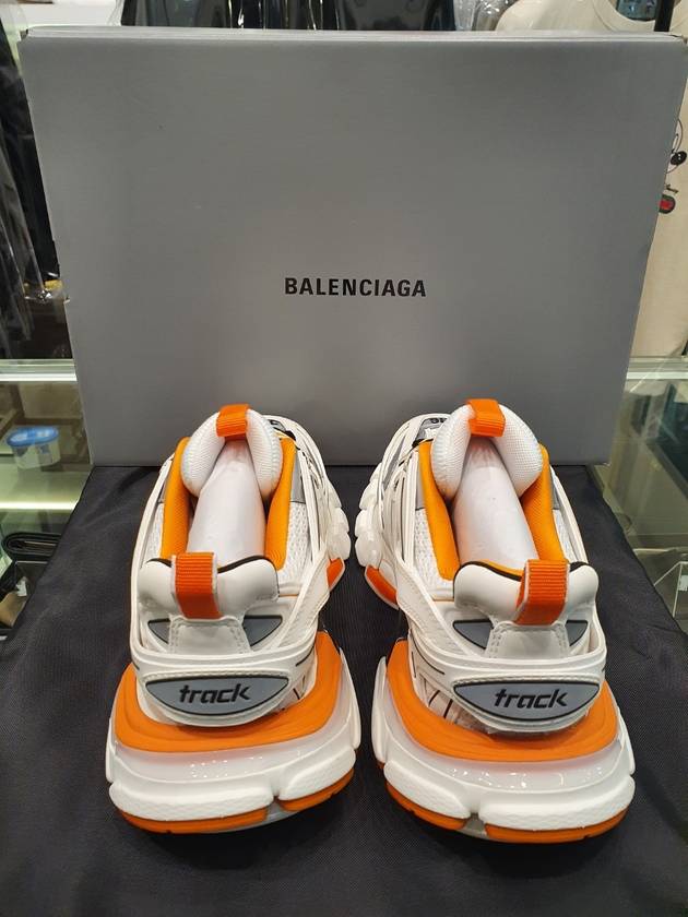 Luxury Balenciaga Trending 2025 Track Trainer Low Top Sneakers White Orange